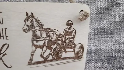 Trotting Themed Decorative Sign | Plaque Pony and Trap