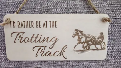 Trotting Track Themed Decorative Sign | Mid Race