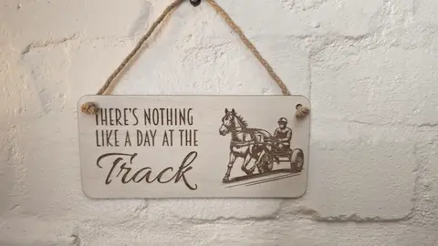 Trotting Themed Decorative Sign | Plaque Pony and Trap