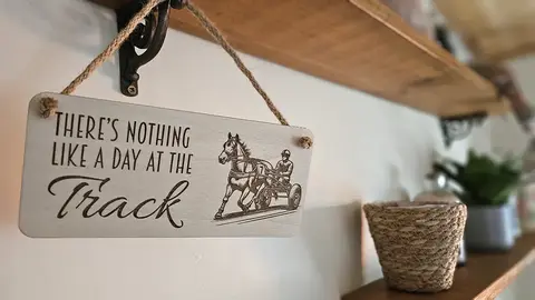Trotting Themed Decorative Sign | Plaque Pony and Trap