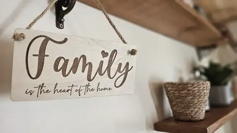 Family is the Heart of the Home Decorative Sign | Plaque