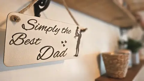 Simply the Best Dad with Child Decorative Sign | Plaque