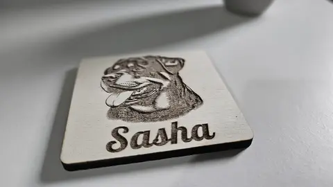 Rottweiler Decorative Square Wooden Coaster