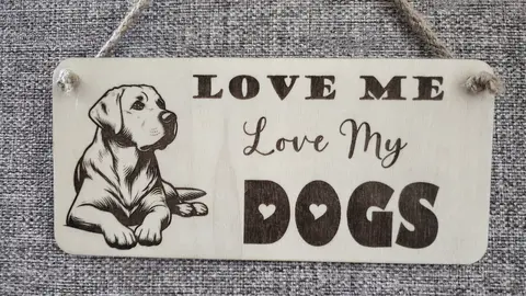 LOVE Me Love My DOGS | Labrador | Decorative Wooden Sign | Plaque