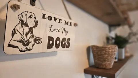LOVE Me Love My DOGS | Labrador | Decorative Wooden Sign | Plaque