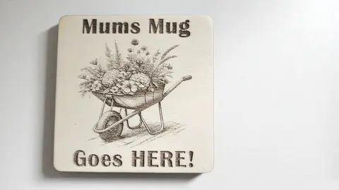 Mums Mug Goes HERE | Wheel Barrow Garden | Personalise Option