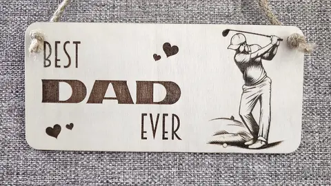 Best Dad Ever Decorative Sign | Plaque Golfer Dad