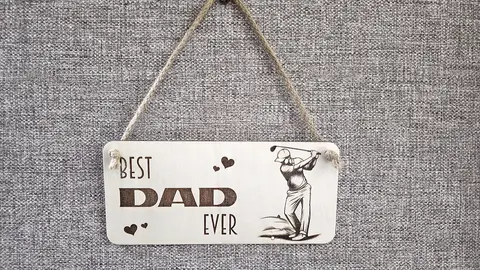 Best Dad Ever Decorative Sign | Plaque Golfer Dad
