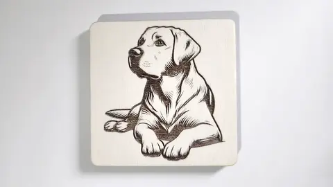 Labrador Decorative Wooden Coaster | Personalise Options