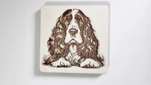 Cocker Spaniel Decorative Wooden Coaster | Personalise Options