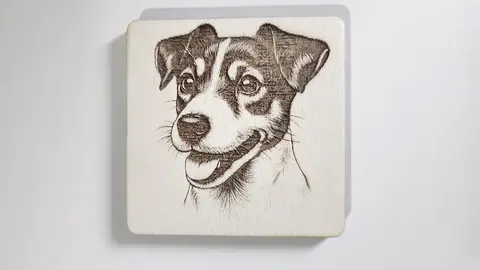 Jack Russell Decorative Wooden Coaster | Personalise Options