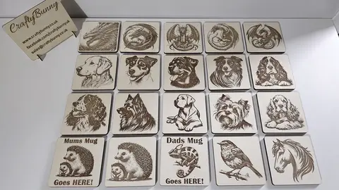 Alsatian Decorative Wooden Coaster | Personalise Options | German Shepherd