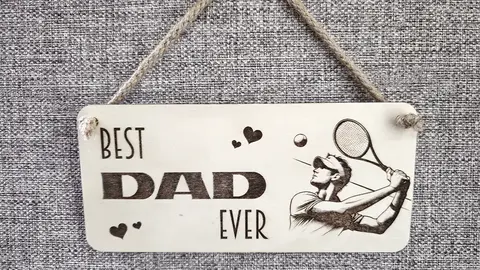 Best Dad Ever Decorative Sign | Plaque Tennis Dad | Wall or Desk Mount