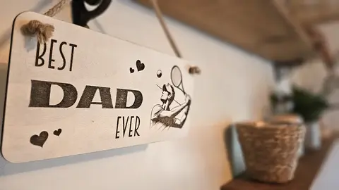 Best Dad Ever Decorative Sign | Plaque Tennis Dad | Wall or Desk Mount