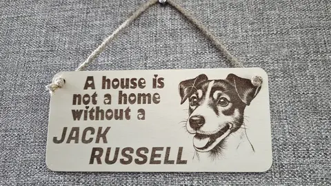 Jack Russell Decorative Sign | A House Is Not A Home Without A Jack Russell Plaque