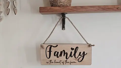 Family is the Heart of the Farm Decorative Sign / Plaque