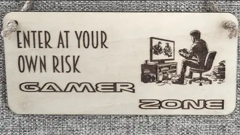 Gamer Decorative Sign | Plaque | Enter At Your Own Risk