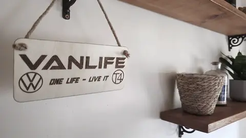 Vanlife Decorative Sign | Plaque with VW and T4 Logo