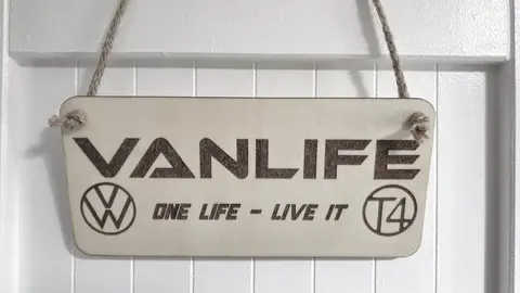 Vanlife Decorative Sign | Plaque with VW and T4 Logo