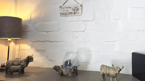 Gardening Decorative Sign | Plaque | Gardening is my Therapy With Wheel Barrow and Flowers