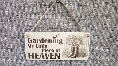Decorative Gardening Sign | Plaque | Gardening is My Little Piece of Heaven