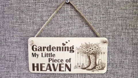 Decorative Gardening Sign | Plaque | Gardening is My Little Piece of Heaven