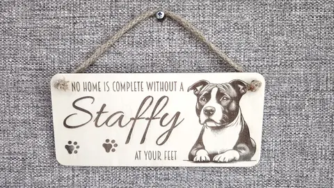 Staffy | Staffordshire Bull Terrier Decorative Sign | Plaque