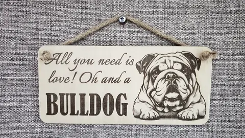 All You Need Is Love Oh and a BULLDOG Sign