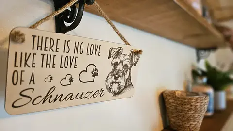 Schnauzer Decorative Sign | Plaque | Love