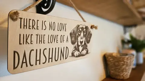 Decorative Dachshund Sign / Plaque / Personalised Option