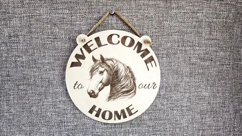 Welcome to our Home Horse Decorative Sign