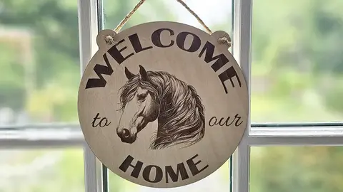 Welcome to our Home Horse Decorative Sign