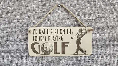 Decorative Golfing Themed Sign | Plaque