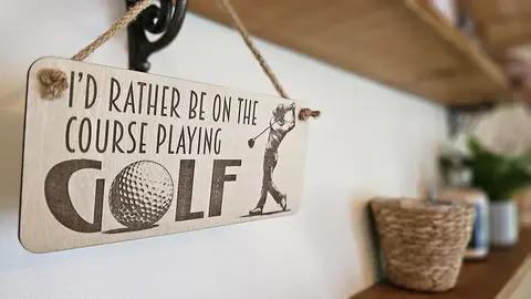 Decorative Golfing Themed Sign | Plaque