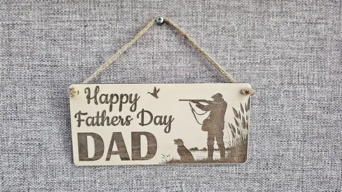 Happy Fathers Day DAD Shooting Themed Decorative Gift Plaque