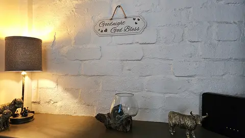 Goodnight God Bless Decorative Hand Painted Sign | Plaque with Hearts