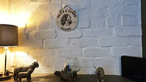 Welcome To Our Home Cocker Spaniel Hanging Wall Door Porch Plaque / Sign