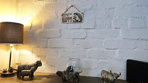 Hedgehogs Make Me HAPPY Mum and Baby Decorative Sign | Plaque | Wall or Desk Mount