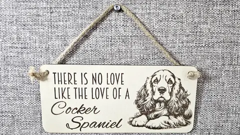 Cocker Spaniel Decorative Sign | Plaque | Desk or Wall Mounted | Personalise Option