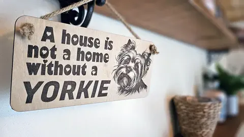 Yorkie Decorative Sign | A House Is Not A Home Without A Yorkie Plaque