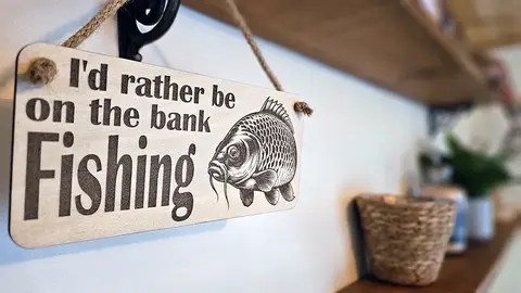 Fishing Themed Decorative Sign | Plaque | Carp Fishing
