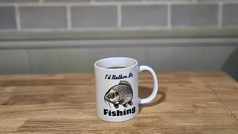 Id Rather Be Fishing Mug White With No1 Fisherman and Best Dad in the World on Rear