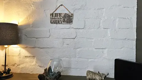 LIFE is better in the Garden Decorative Sign | Hanging Wooden Wall Plaque | Gardening Gift