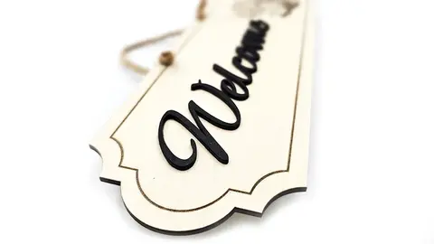 Highland Cow Welcome Sign Decorative Plaque With 3D Raised Lettering