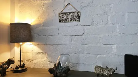 Dad Gamer Plaque WARNING Do Not Enter Dads GAMING Personalised Dad Gift