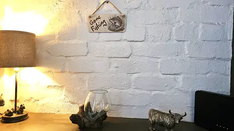 Gone Fishing Sign With Common Carp Image Wooden Decorative Plaque