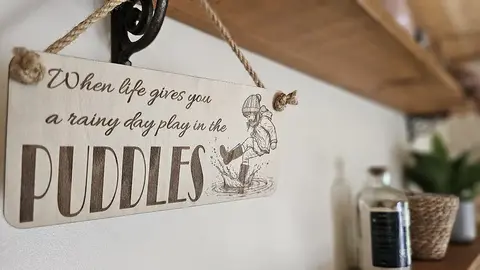 When Life Gives You A Rainy Day Play In The Puddles Decorative Sign Plaque