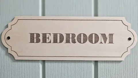 Bedroom Decorative Door Sign | Plaque | Plain | Decoupaged | Hand Painted