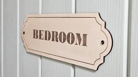 Bedroom Decorative Door Sign | Plaque | Plain | Decoupaged | Hand Painted