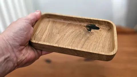 Handmade Solid Oak Catchall - Vanity Tray - Reclaimed Wood